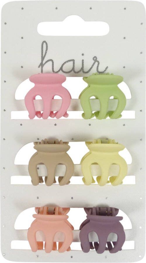 Hair Haarklem Kappersklem Spinmodel 2.0cm Mat Finish Pastel Tinten