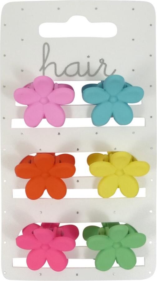 Hair Haarklem Kappersklem Bloem 2.5cm Mat Finish Bright Tinten