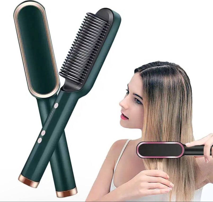 Hair online Stijlborstel Stijltang Haar stijlen TikTok Vintage Groen 2024