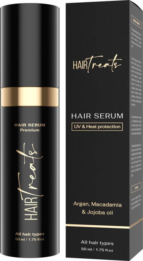 Hair treats Premium Haarserum Heat protection Argan Macadamia & Jojoba Beschadigd haar olie vrouwen Droog haar serum Haarolie