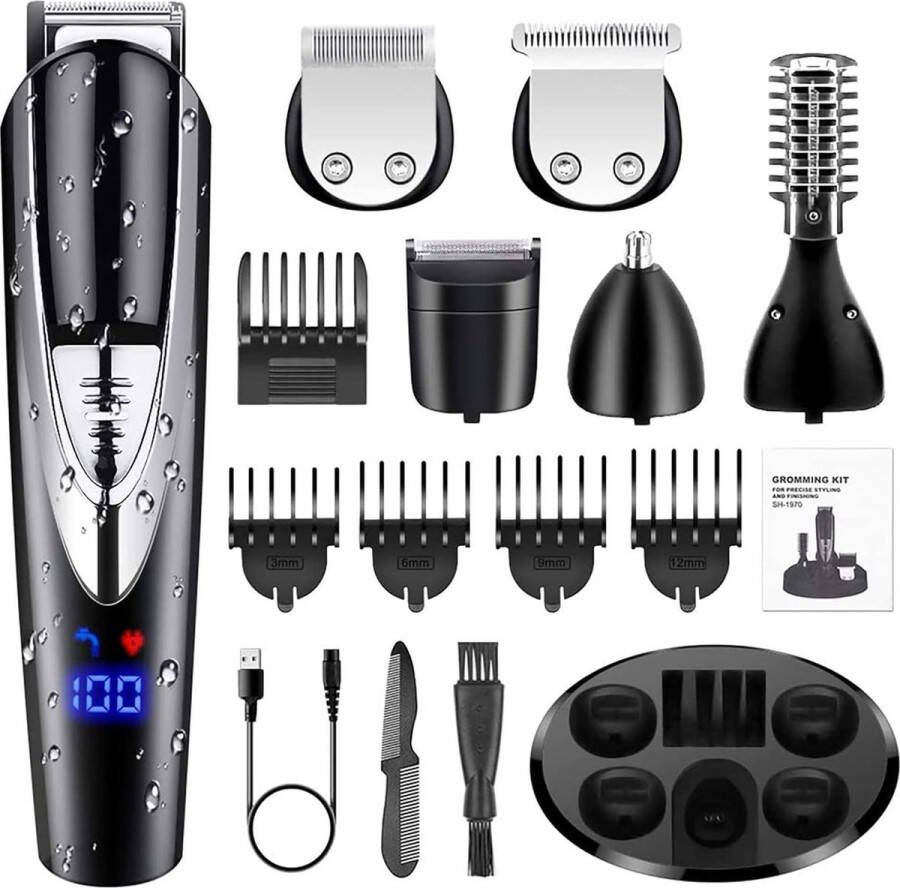 Hair Trimmer walixpro 10 in 1 Trimmer Baardtrimmer- Haartrimmer- Oortrimmer -Neustrimmer- tondeuse- Bodygroomer