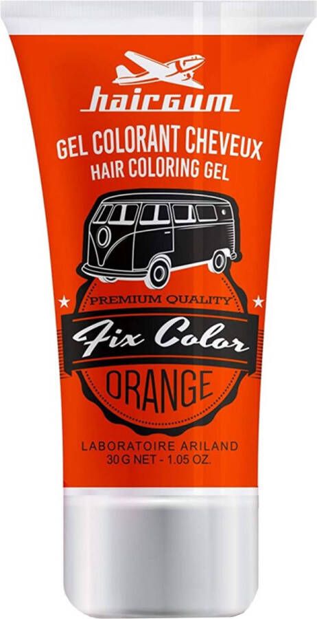 Hairgum Niet-permanente kleur Fix Color Oranje Styling Gel (30 ml)