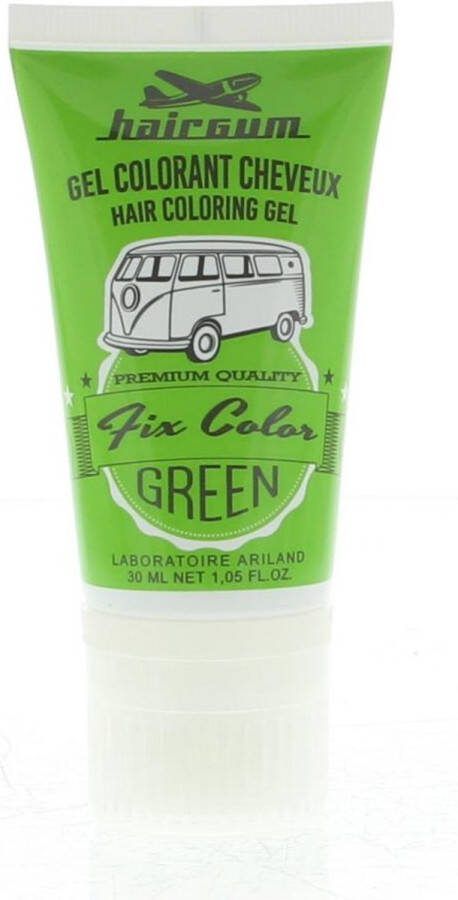 Hairgum Niet-permanente kleur Fix Color Groen Styling Gel (30 ml)