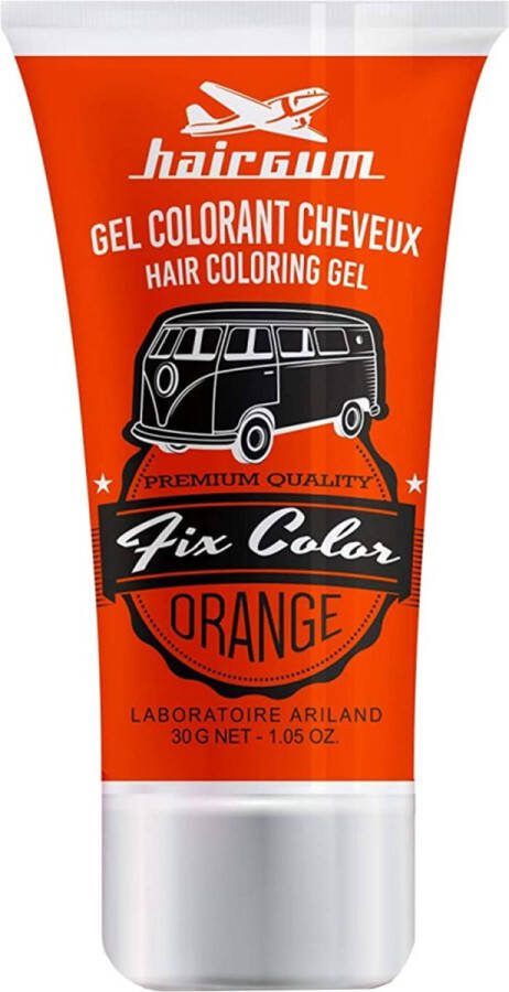 Hairgum Niet-permanente kleur Fix Color Oranje Styling Gel (30 ml)