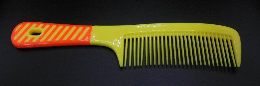 Hairmode Grote handvat kam neon geel-oranje