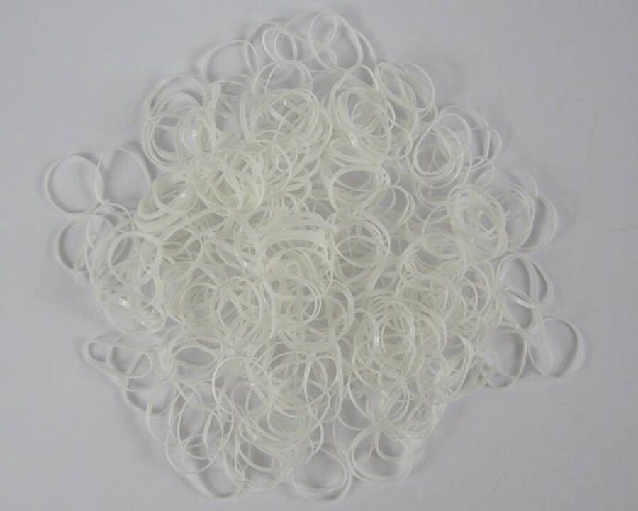 Hairmode Haarelastiekjes Rasta elastiekjes Wit ca 1100 stuks. Sinterklaas cadeau Schoen cadeau
