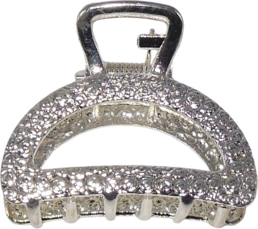 Hairmode Haarklem metaal halve ronde zilver