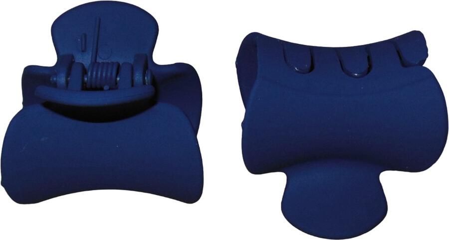 Hairmode Haarklemmen 3 5 cm siliconen rond blauw 2 stuks