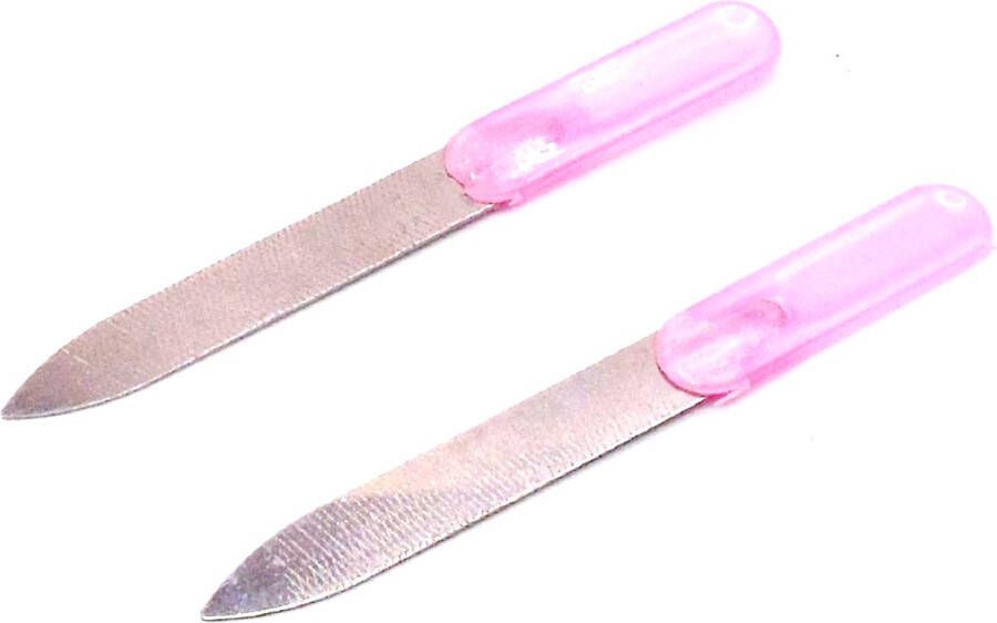 Hairmode Nagelvijlen van metaal verpakt per 2 stuks roze