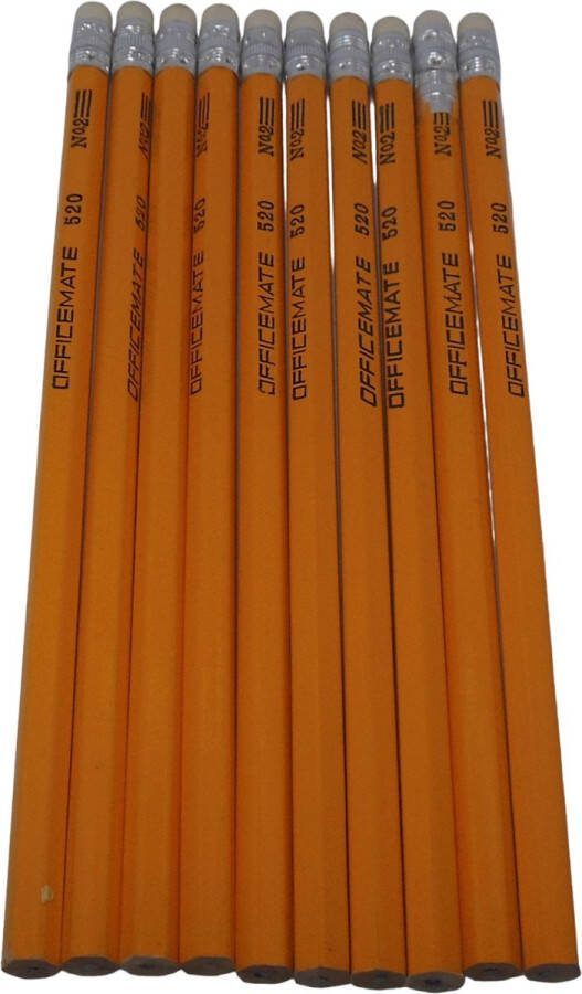 Hairmode Potloden met gum set van 10 stuks