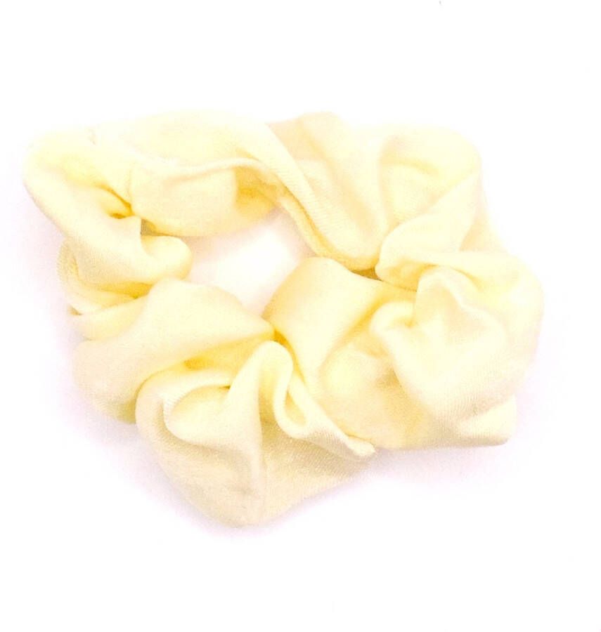 Hairmode Scrunchie satijn beige geel Kerstcadeau Kerst