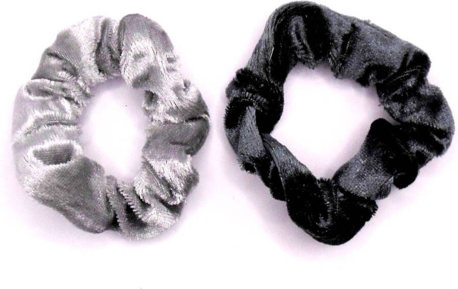 Hairmode Scrunchie velvet grijze tinten Kerstcadeau Kerst