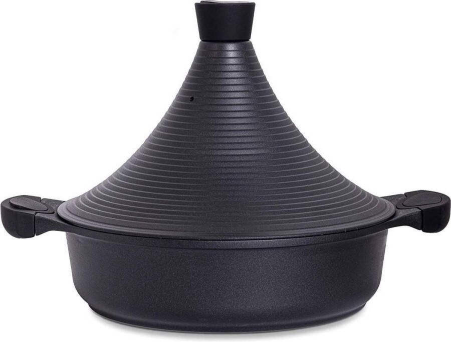 Hakal Line Aluminium tajine agadir- Matt Black geschikt ook voor Inductie