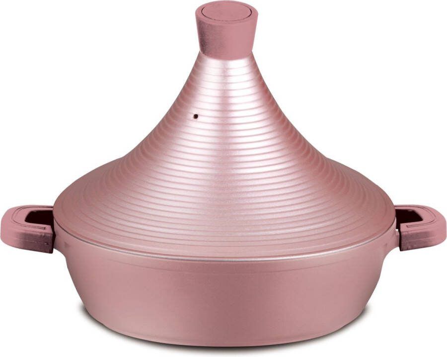 Hakal Line Aluminium tajine Marrakesh- Rose Gold geschikt ook voor Inductie Ø 28 cm