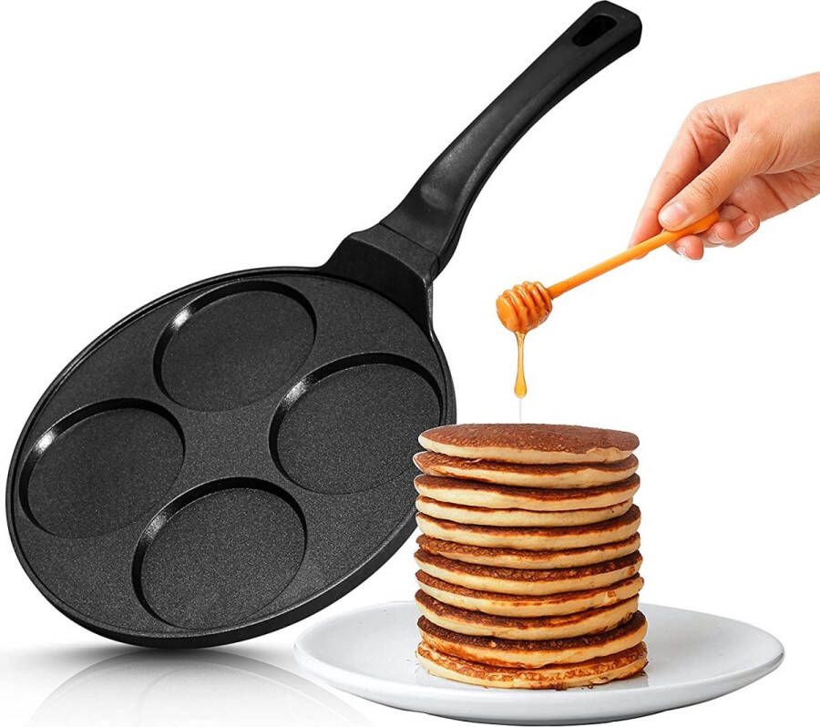 Hakal Pancake pannenkoekenpan 4 kop anti aanbaklaag marmeren