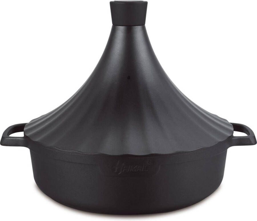 Hakal Tajine van gegoten aluminium | Matt black | Alle warmtebronnen| Ø 28cm