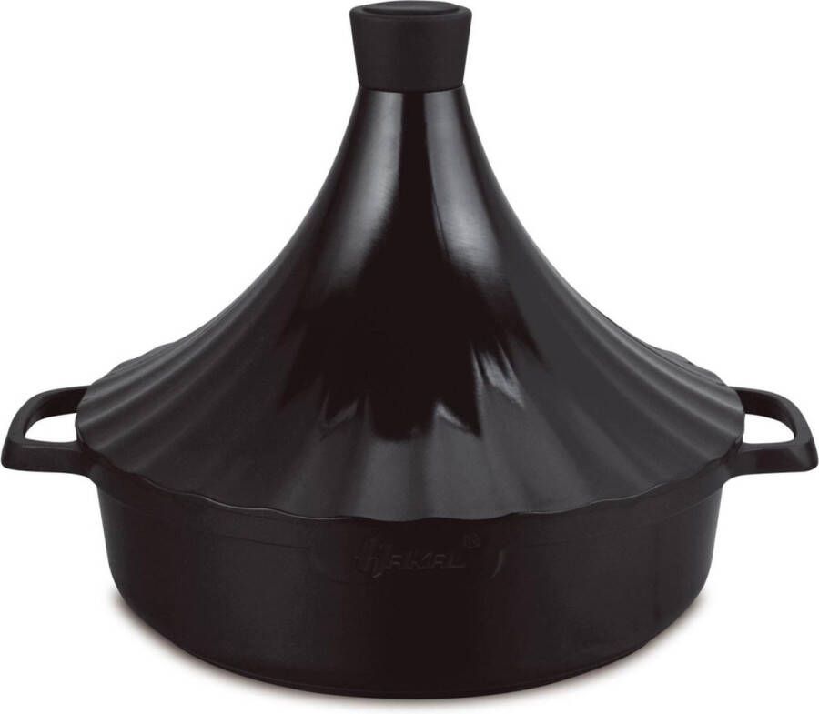 Hakal Tajine van gegoten aluminium | Shining black| Alle warmtebronnen| Ø 28cm