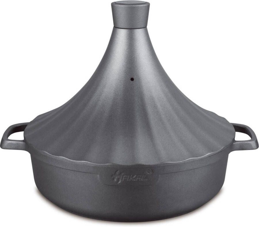 Hakal Tajine van gegoten aluminium | Zilver| Alle warmtebronnen| Ø 28cm