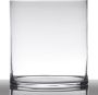 Hakbijl Glass Transparante home-basics cilinder vorm vaas vazen van glas 30 x 25 cm Bloemen takken boeketten vaas voor binnen gebruik - Thumbnail 2