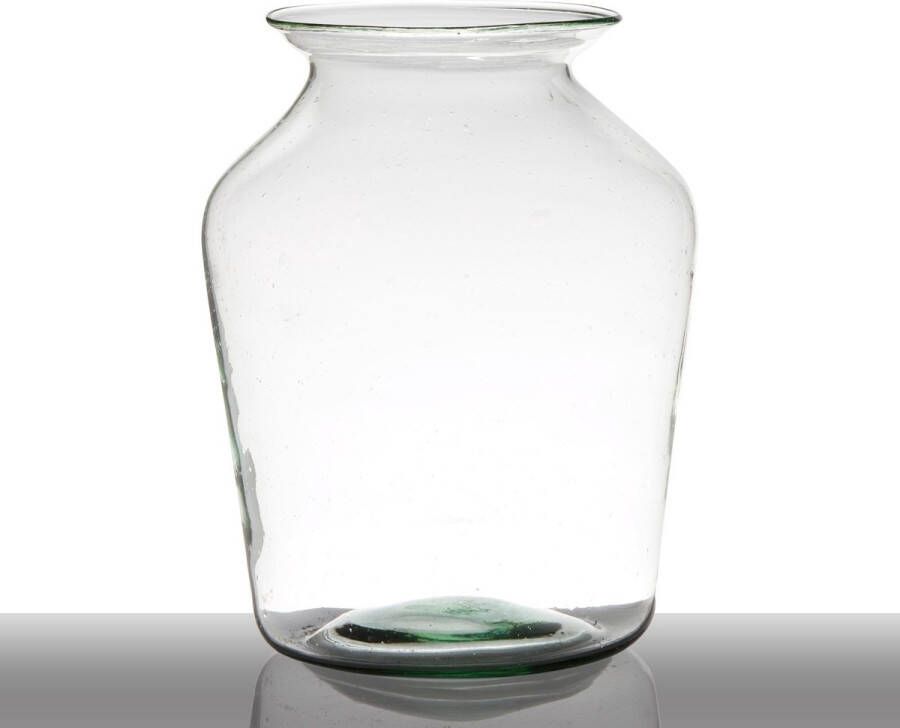 Hakbijl Glass Oval Mondgeblazen vaas Helder Gerecycled glas Large: h36 x d24