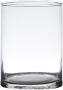 Hakbijl Glass Transparante home-basics Cylinder vorm vaas vazen van glas 20 x 12 cm Bloemen takken boeketten vaas voor binnen gebruik - Thumbnail 1