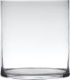 Hakbijl Glass Transparante home-basics cilinder vorm vaas vazen van glas 30 x 25 cm Bloemen takken boeketten vaas voor binnen gebruik - Thumbnail 1