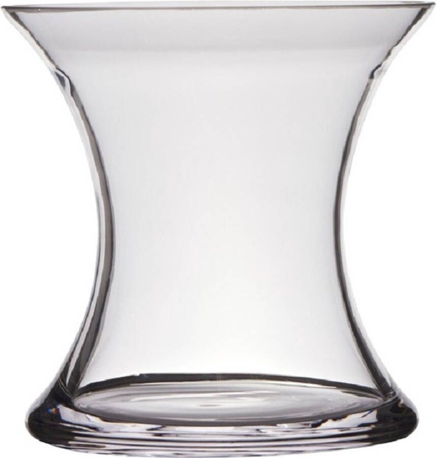 Hakbijl Glass Transparante stijlvolle x-vormige vaas vazen van glas 19 x 19 cm Bloemen boeketten vaas voor binnen gebruik