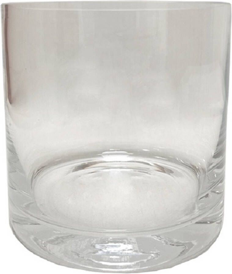 Hakbijl Glass Waxinelichthouder theelichthouder transparant glas 11 x 11 cm Houder voor waxinelichtjes sfeerlichtjes