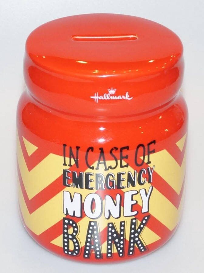 Hallmark Moneybank Spaarpot IN CASE OF EMERGENCY