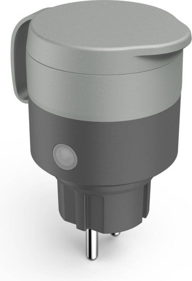 Hama Wi-Fi Stopcontact voor Buiten 10A 2300W IP44 Outdoor WLAN Smart Stopcontact Smart Solution App en Spraakbesturing Compatibel met Apple Home Alexa Google Assistent Grijs