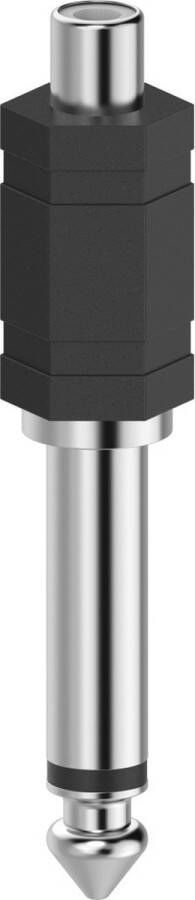 Hama 00205188 Cinch Jackplug Audio Adapter [1x Cinch-koppeling 1x Jackplug male 6 3 mm] Zwart