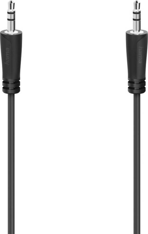 Hama 00205262 Jackplug Audio Aansluitkabel [1x Jackplug male 3 5 mm 1x Jackplug male 3 5 mm] 1.5 m Zwart