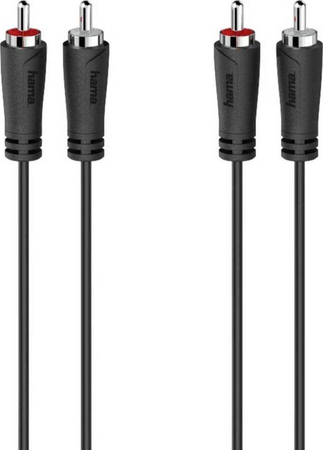 Hama AUDIOKABEL 2 CINCH-STEKKERS 2 CINCH-STEKKERS 3 0 M Audio kabel Zwart
