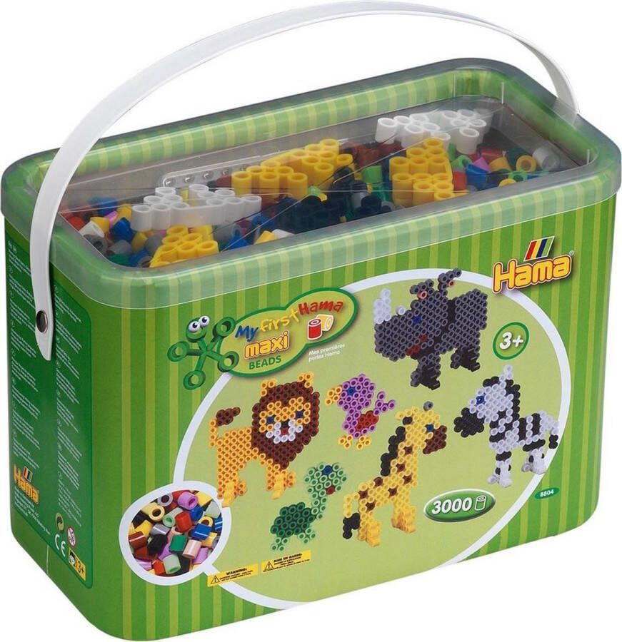 Hama Bucket Maxi Beads And Pegboard 3000 Kralen 8804