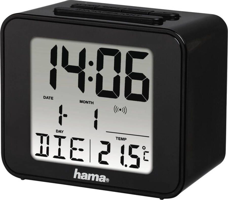 Hama Draadloze wekker Cube Wekker radio Zwart