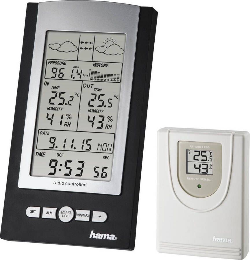 Hama 186355 Elektronisch weerstation EWS-800