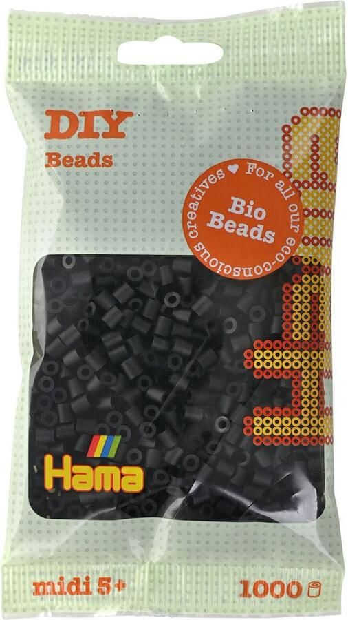 Hama Bio Strijkkralen Zwart (018) 1000st