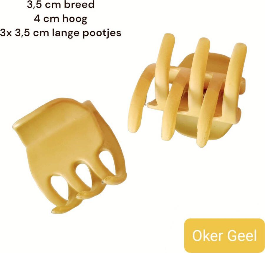 H.A.M.A. Haarklem Geel Oker Mat 3 5 x 4 cm Volwassen Tieners 1 stuks 3 4 cm