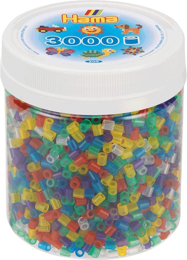 Hama Strijkkralen in Potje Transparantmix (53) 3000st