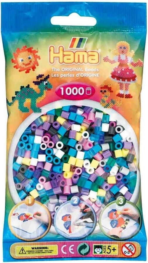 Hama Strijkkralen Pastel Mix (69) 1000st
