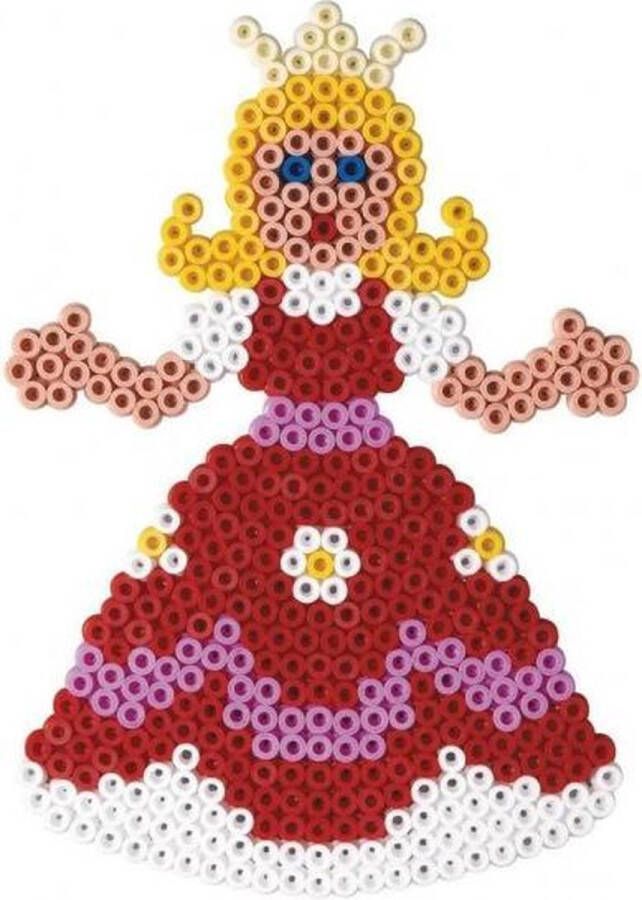 Hama midi strijkkralen vormpje PRINSES PRINCESS MEISJE figuur grondplaat voor normale strijkparels (strijkkralenbordje legbordje pop cadeau idee voor Sint & Kerstmis schoencadeau)