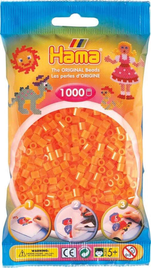 Hama Strijkkralen Oranje 1000 Stuks