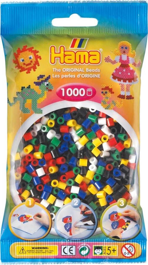 Hama Strijkkralen Primaire Kleuren 1000 Stuks