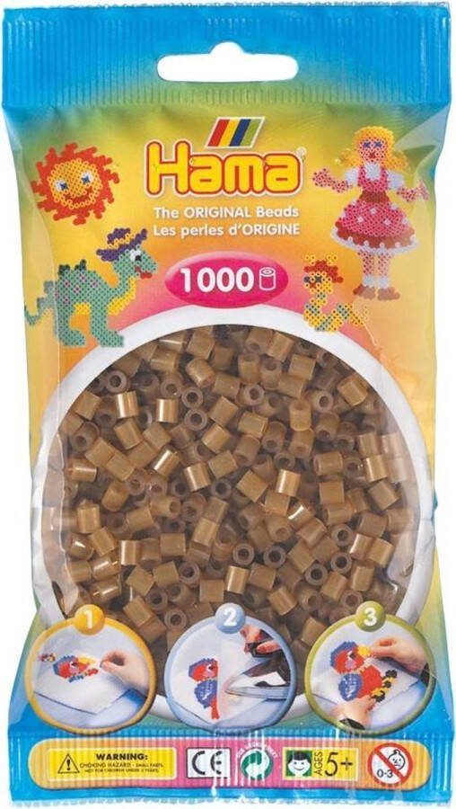 Hama Strijkkralen 1000 Stuks Bruin Doorzichtig