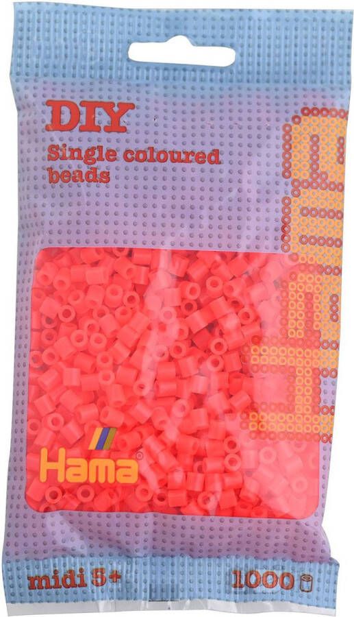 Hama Strijkkralen 1000 Stuks Rood Neon