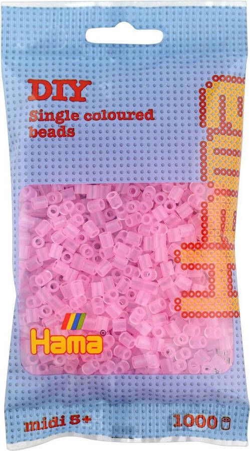 Hama Strijkkralen 1000 stuks Roze transparant