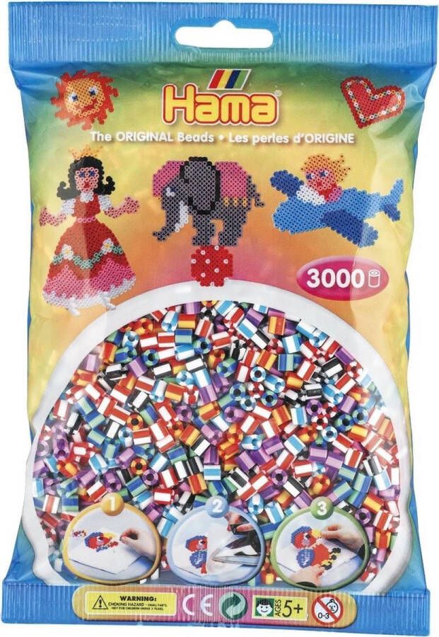 Hama Strijkkralen Hama 3000 stuks 2 kleurig mix