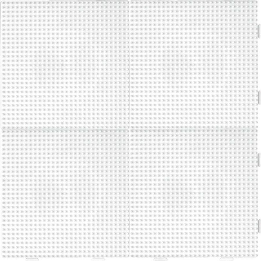 Hama Strijkkralen Hama legbord Blister vierkant 18 x 12 x 3 cm wit 4 stuks