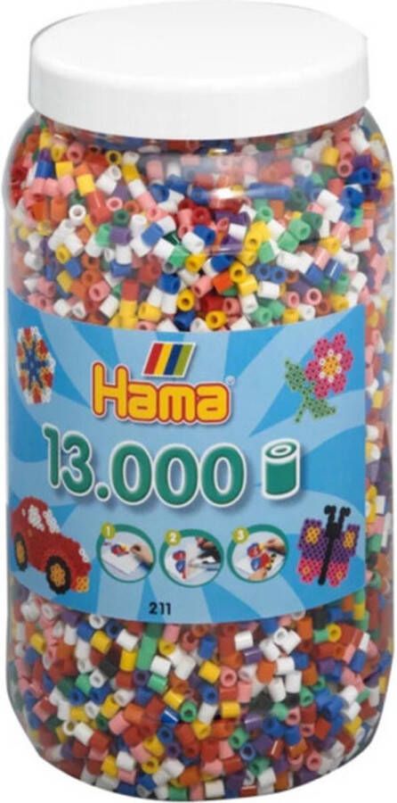 Hama Strijkkralen Ton Met 13000 Stuks Pastel (2671150)