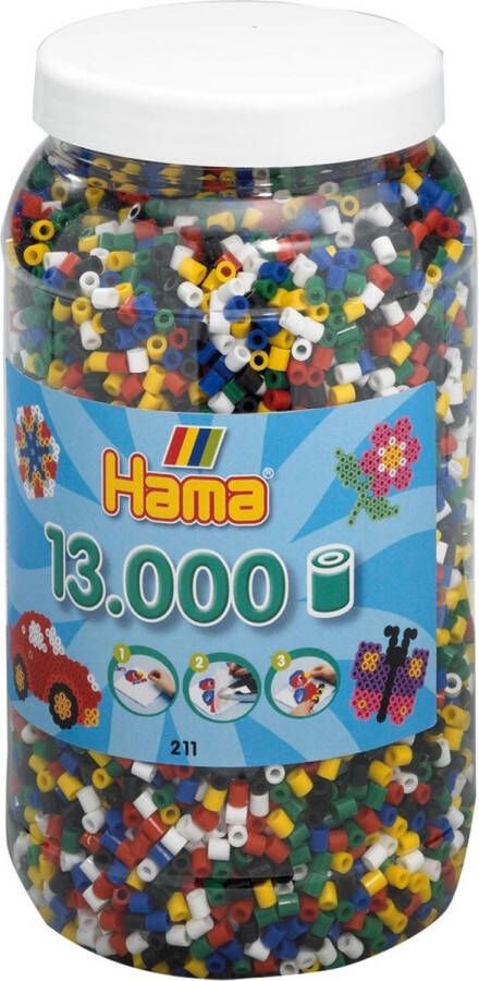 Hama Strijkkralen in Pot Primair Mix (066) 13.000st